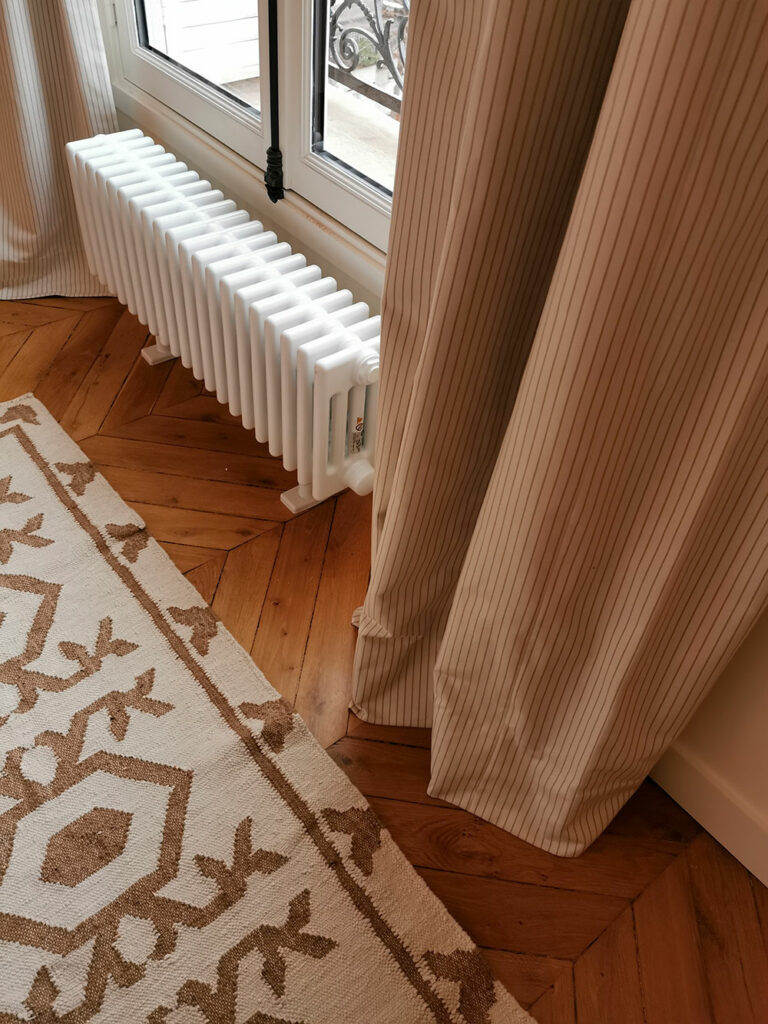 Rideaux cintrés en satin de laine