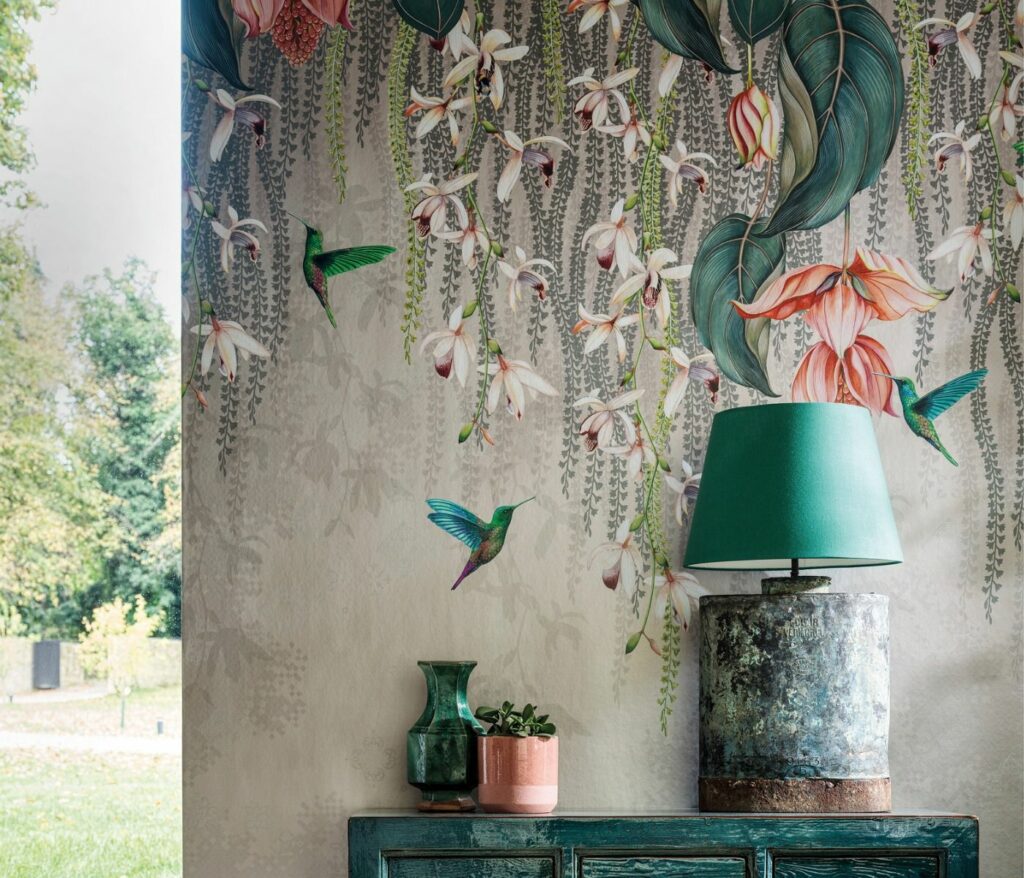 PApier peint trailing orchid de Osborne & Little